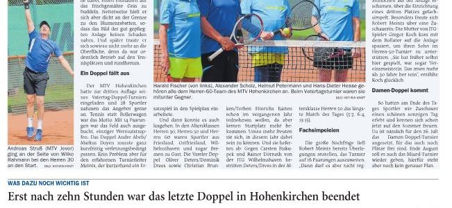 Tennis / Herrendoppelturnier 09.05.2024